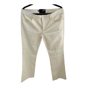 Love Moschino Women’s Straight Leg Pants Cream SZ 33